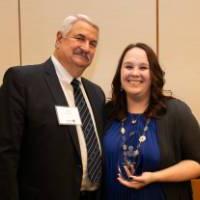 Nicki Bonczyk with her award.